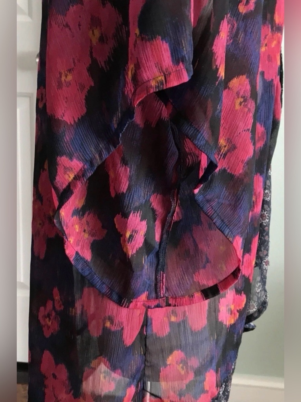 Hollister Women Floral Kimono Sleeve Sheer Open Tunic Top Blouse One Size INDIA - Picture 4 of 12